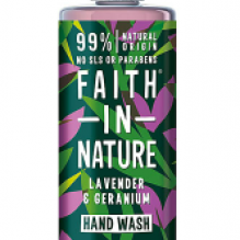 Антибактерильное жидкое мыло Faith in nature 300 мл с маслами Лаванды, Герани и Алое Вера